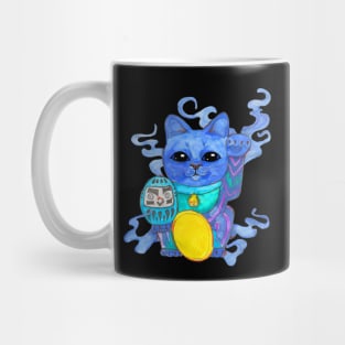 Genie Blues Lucky Cat Mug